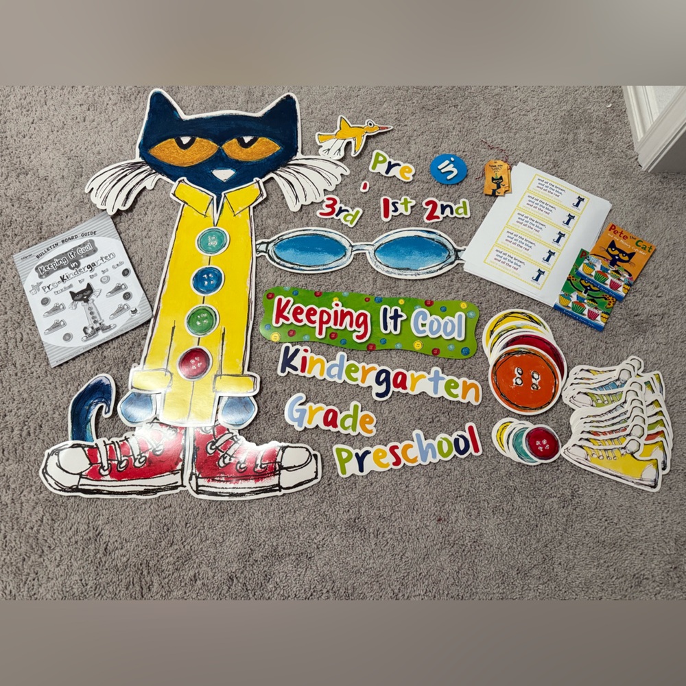 Pete the cat themed decor